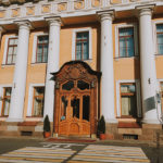 Saint Petersburg building wooden door